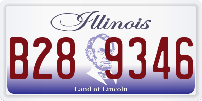 IL license plate B289346