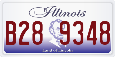 IL license plate B289348