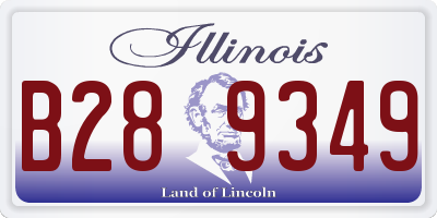 IL license plate B289349