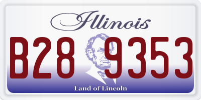 IL license plate B289353