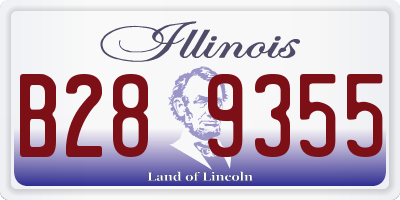 IL license plate B289355