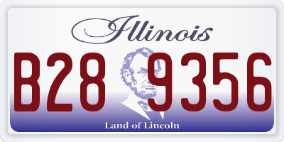 IL license plate B289356