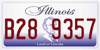 IL license plate B289357