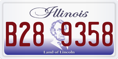 IL license plate B289358