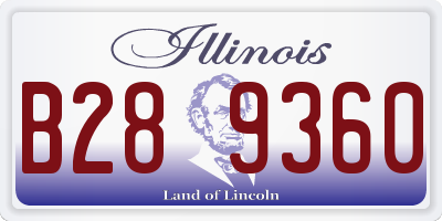 IL license plate B289360