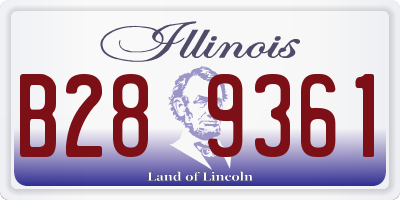 IL license plate B289361