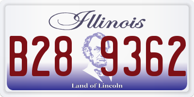 IL license plate B289362