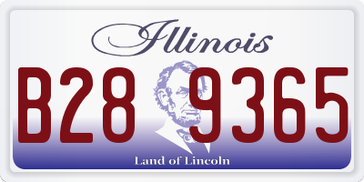 IL license plate B289365