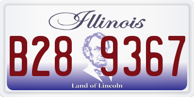 IL license plate B289367