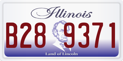 IL license plate B289371