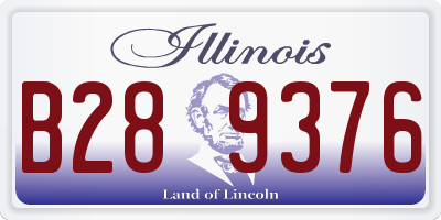 IL license plate B289376