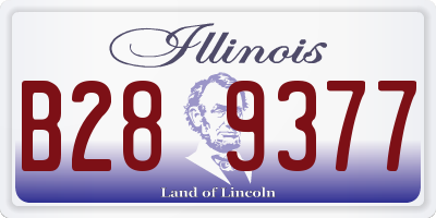 IL license plate B289377