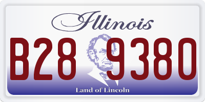 IL license plate B289380