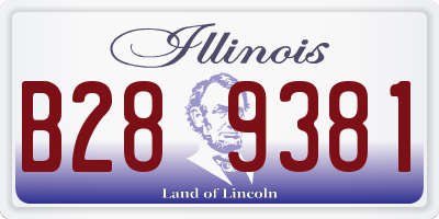 IL license plate B289381