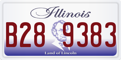 IL license plate B289383