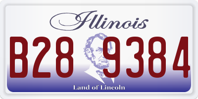 IL license plate B289384