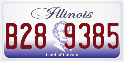 IL license plate B289385