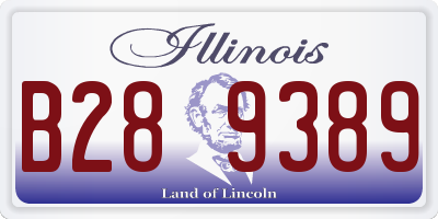 IL license plate B289389