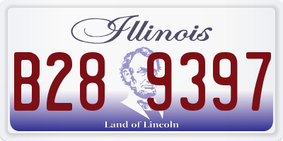 IL license plate B289397