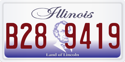 IL license plate B289419