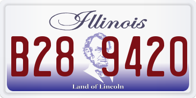 IL license plate B289420