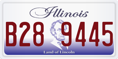 IL license plate B289445