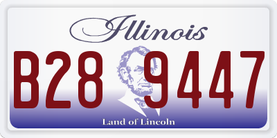 IL license plate B289447