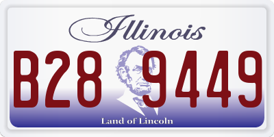 IL license plate B289449