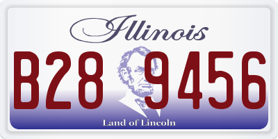 IL license plate B289456
