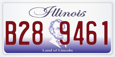 IL license plate B289461