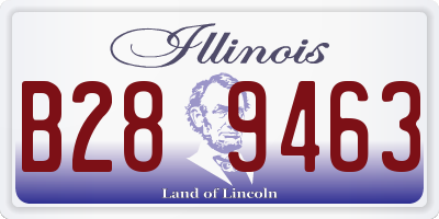 IL license plate B289463