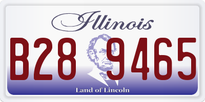 IL license plate B289465