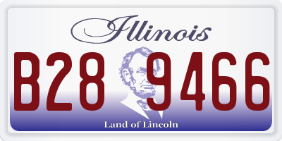IL license plate B289466