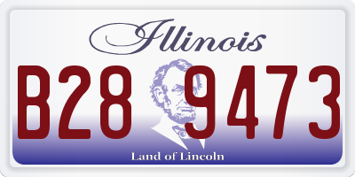 IL license plate B289473