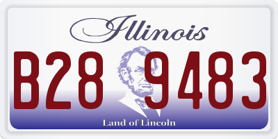 IL license plate B289483