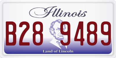 IL license plate B289489