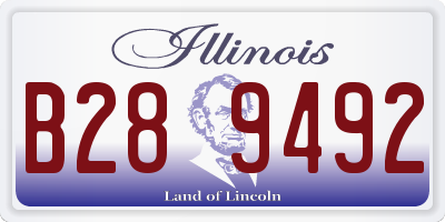 IL license plate B289492