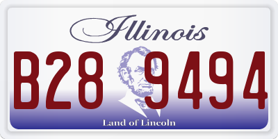 IL license plate B289494