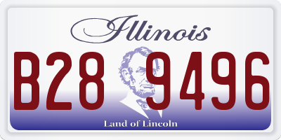 IL license plate B289496