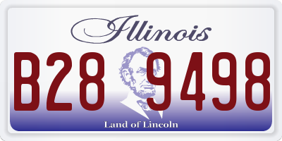 IL license plate B289498