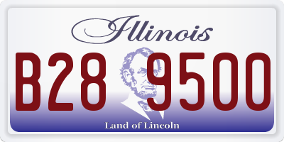 IL license plate B289500