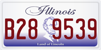 IL license plate B289539