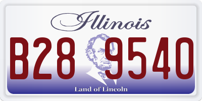 IL license plate B289540