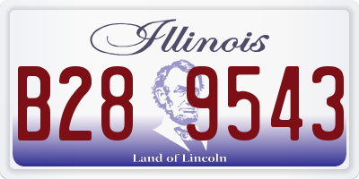 IL license plate B289543