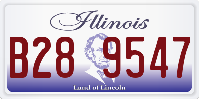 IL license plate B289547