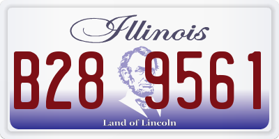 IL license plate B289561