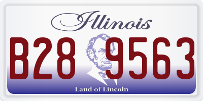 IL license plate B289563