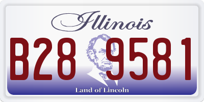 IL license plate B289581