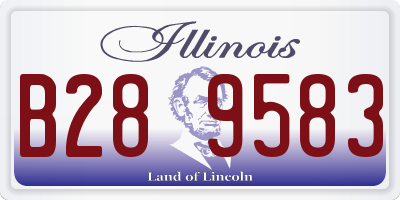 IL license plate B289583