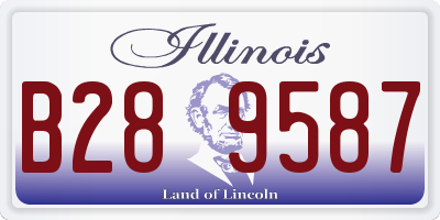 IL license plate B289587